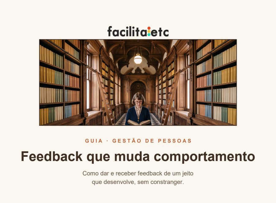 Capa do guia Feedback que muda comportamento