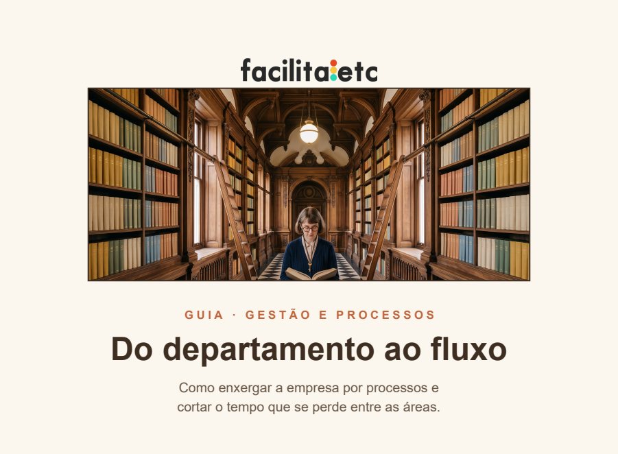 Capa do guia Do departamento ao fluxo